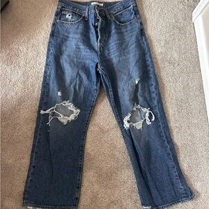 Levi's High Rise Distressed Blue Jeans